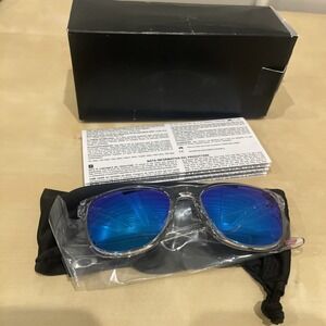 Oakley Trillbe X Matte Clear Sapphire Iridium Polarized Lens Sunglasses OO9340